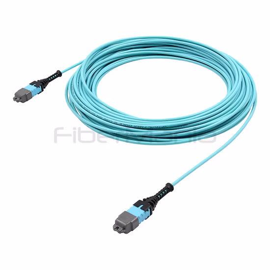 MTP Male to MTP Female Trunk Cable Assembly 12 Fibers Polarity A OM5 50/125 100G