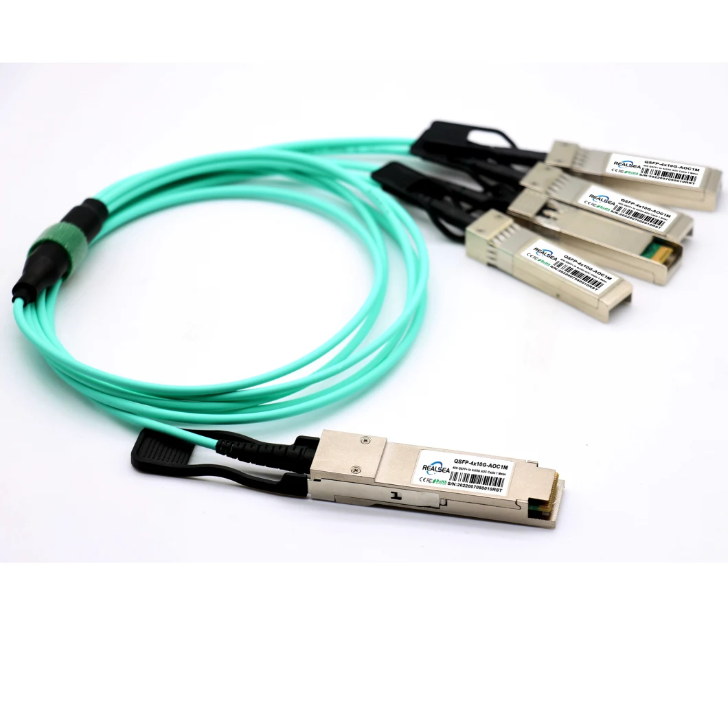 Qsfp-40g-Sm-Sr 4*10g SFP Aoc 40g MPO Finisher SFP Patch Cord Qsfp-4X10g-Aoc5m Modules 40g Qsfp Aoc Cables