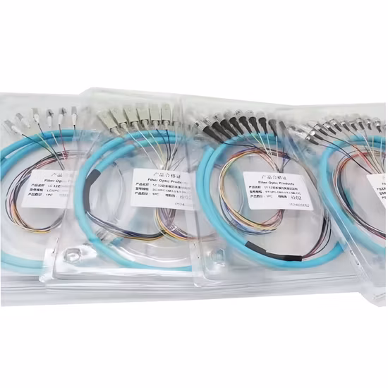 Câble de raccordement de nattes de Fibra Optica de faisceau de 12 couleurs