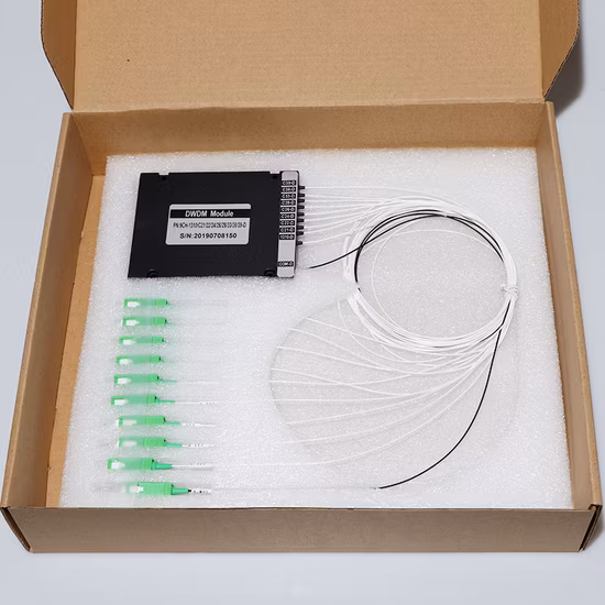 Multiplexeur CWDM Mux Demux à fibre unique à 9 canaux avec boîtier ABS pour connecteurs LC